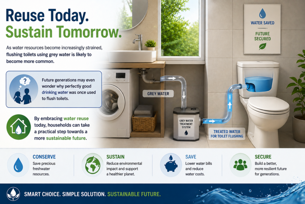 Flushing Toilets Using Grey Water
