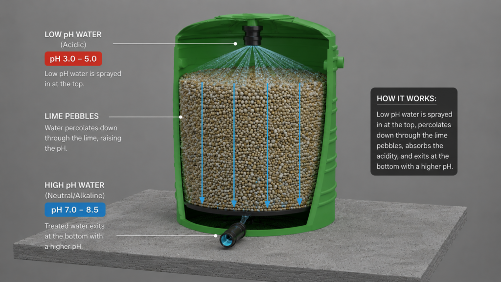 Limestone Pebble Contact Tank